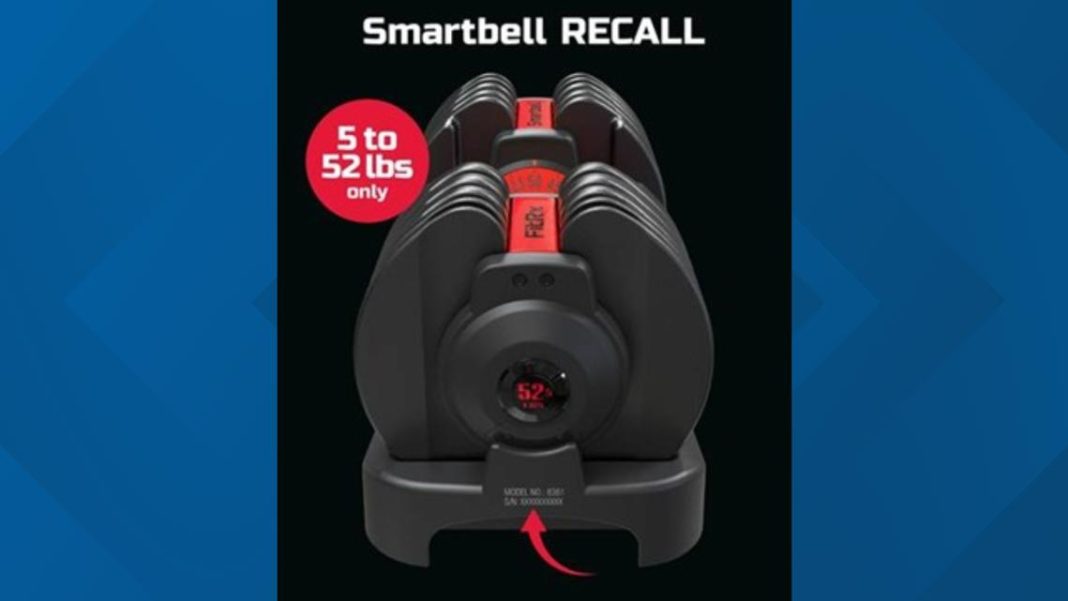 Adjustable dumbbells recalled after multiple injuries caused by dislodging weights