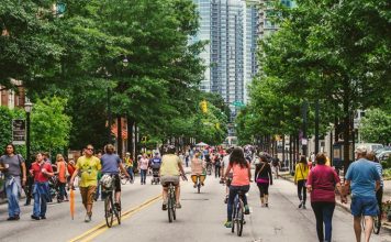Atlanta Streets Alive to Transform Peachtree St. into Arts Festival on Sunday, with several roads closed to vehicular traffic.