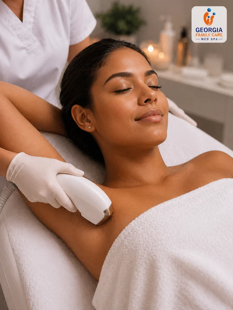 Facials, acne treatments, laser hair removal, weight loss injections and family care in Atlanta