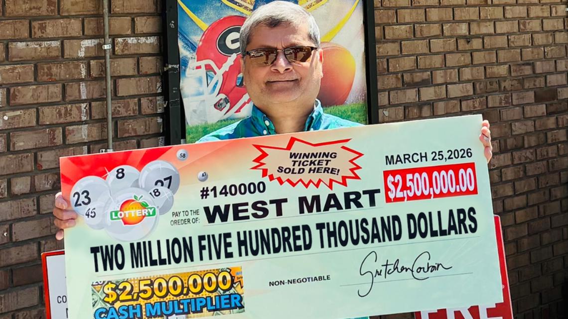Lucky Georgia Lottery player in Woodstock wins $2.5 million ticket Lucky Georgia Lottery player in Woodstock wins $2.5 million ticket