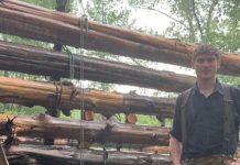 Texan student building log cabin by hand to experience how 'early America' was built goes viral on TikTok