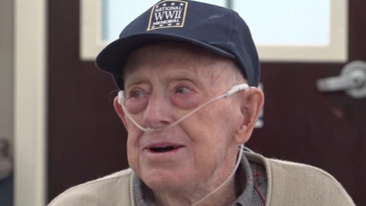 WWII veteran in celebrates 100th birthday