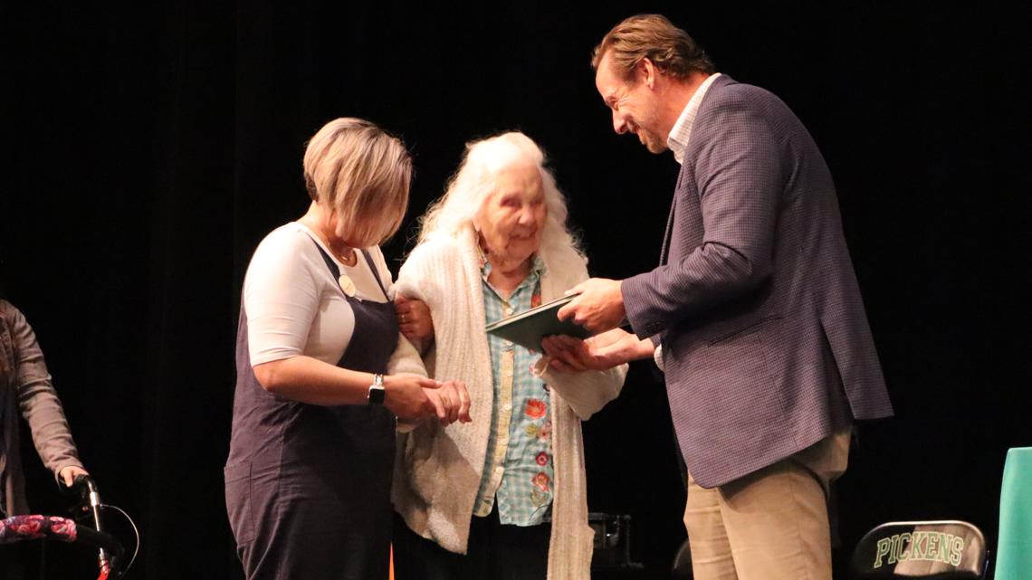 Pickens County presents 103-year-old 'Rosie the Riveter' with high school diploma