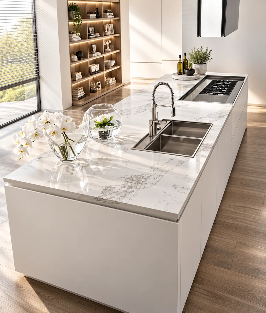 Luxury kitchen remodeling and quartz countertops by Patty Countertops