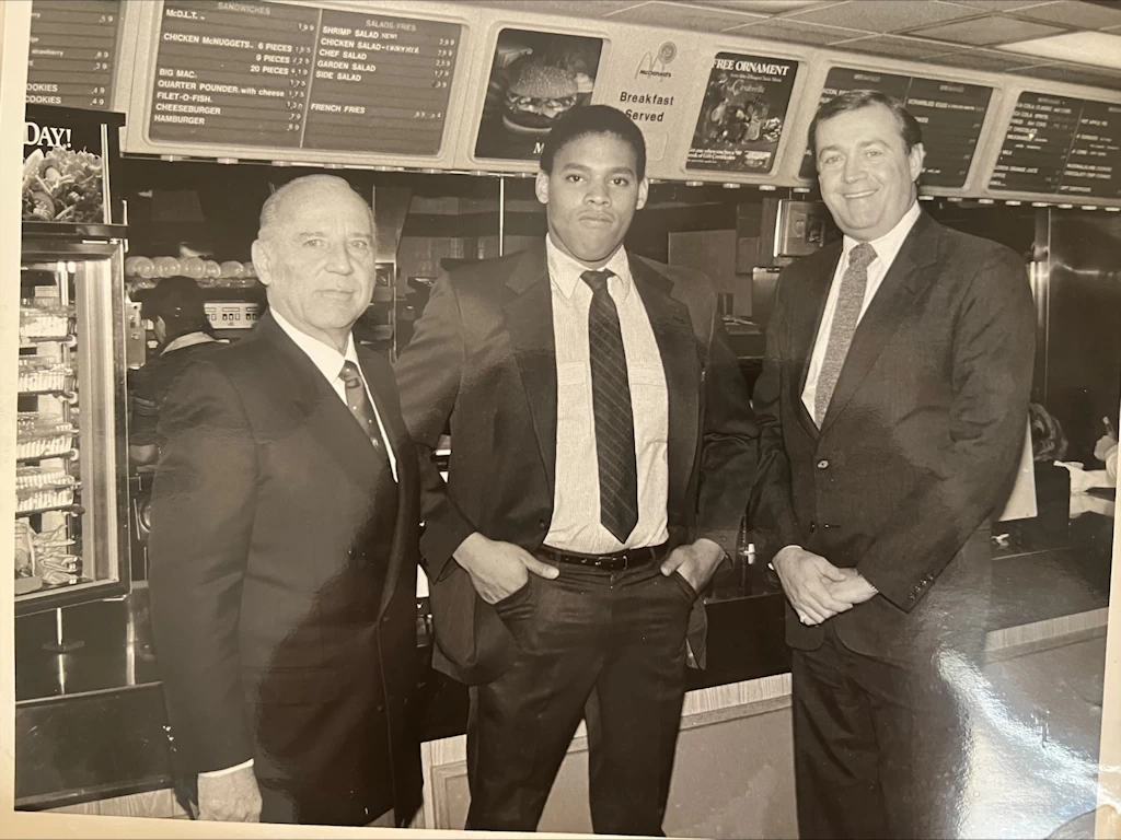Historic photograph of Steve Samuel during his early McDonald's career